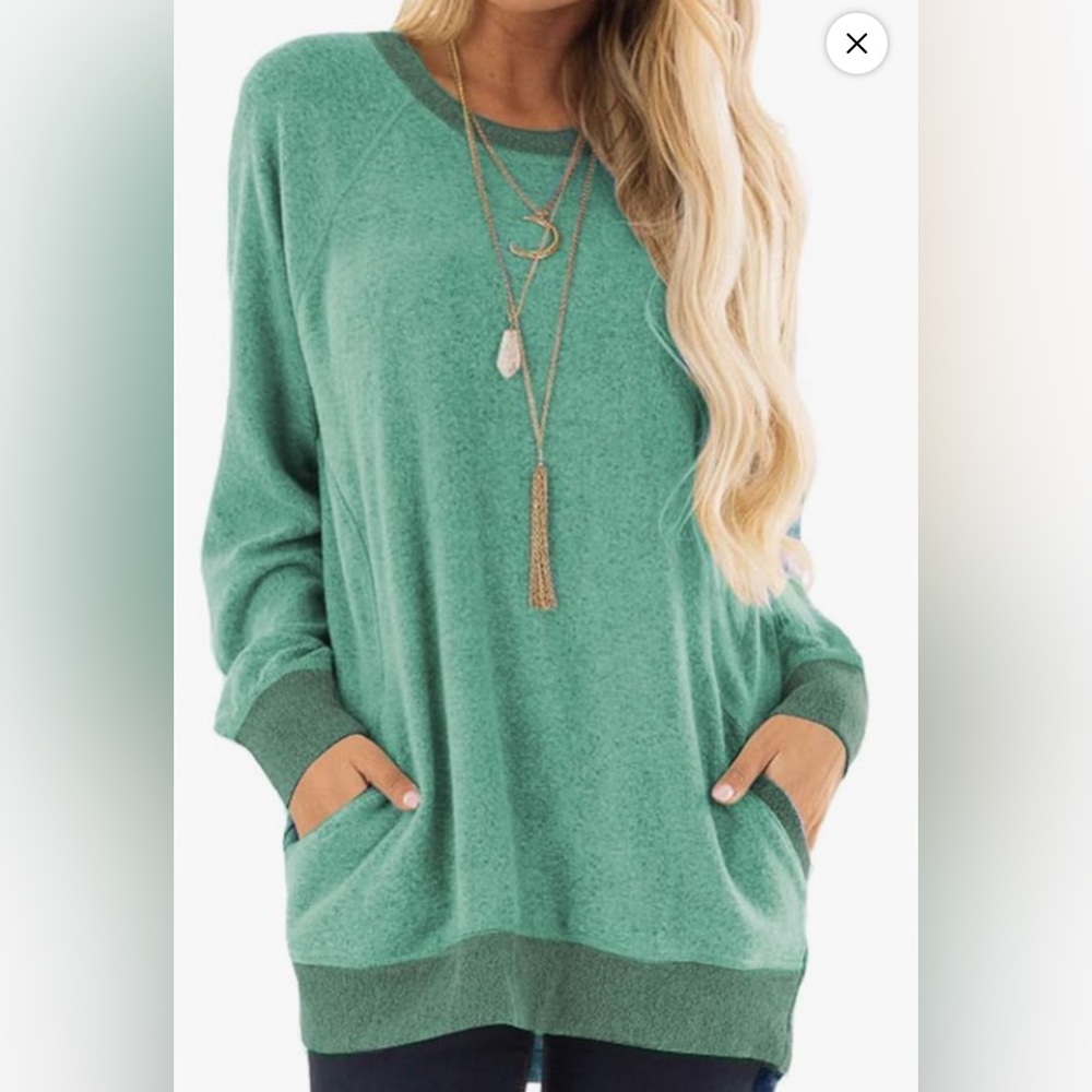Green Cowl Neck Sweater